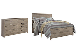 Culverbach Queen Panel Bed with Dresser, Gray, large