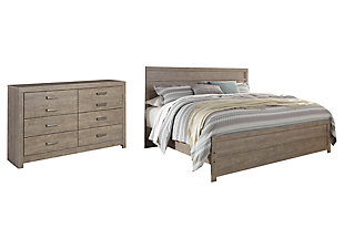 Culverbach King Panel Bed with Dresser, Gray, large