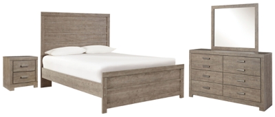 APG-B070-FP7 Culverbach Full Panel Bed with Mirrored Dresser an sku APG-B070-FP7