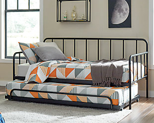 Trentlore Twin Metal Day Bed with Trundle, , rollover