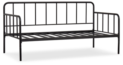 Trentlore Twin Metal Day Bed with Platform, Black, large