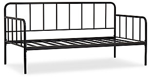 Trentlore Twin Metal Day Bed with Platform, Black, large