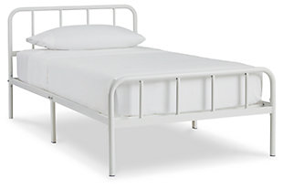 Trentlore Twin Platform Bed, White, large