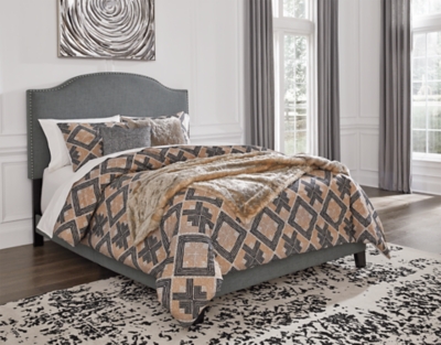 B080-182 Adelloni King Upholstered Bed, Gray sku B080-182