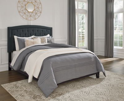 Adelloni Queen Upholstered Bed, Charcoal, rollover