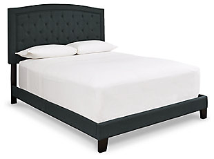 Adelloni Queen Upholstered Bed, Charcoal, large
