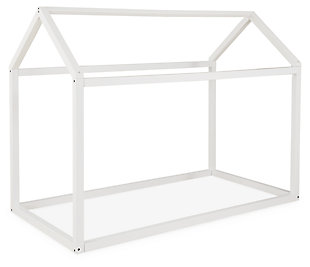 Flannibrook Twin House Bed Frame, White, large