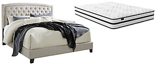 Jerary Queen Upholstered Bed with Mattress, , large