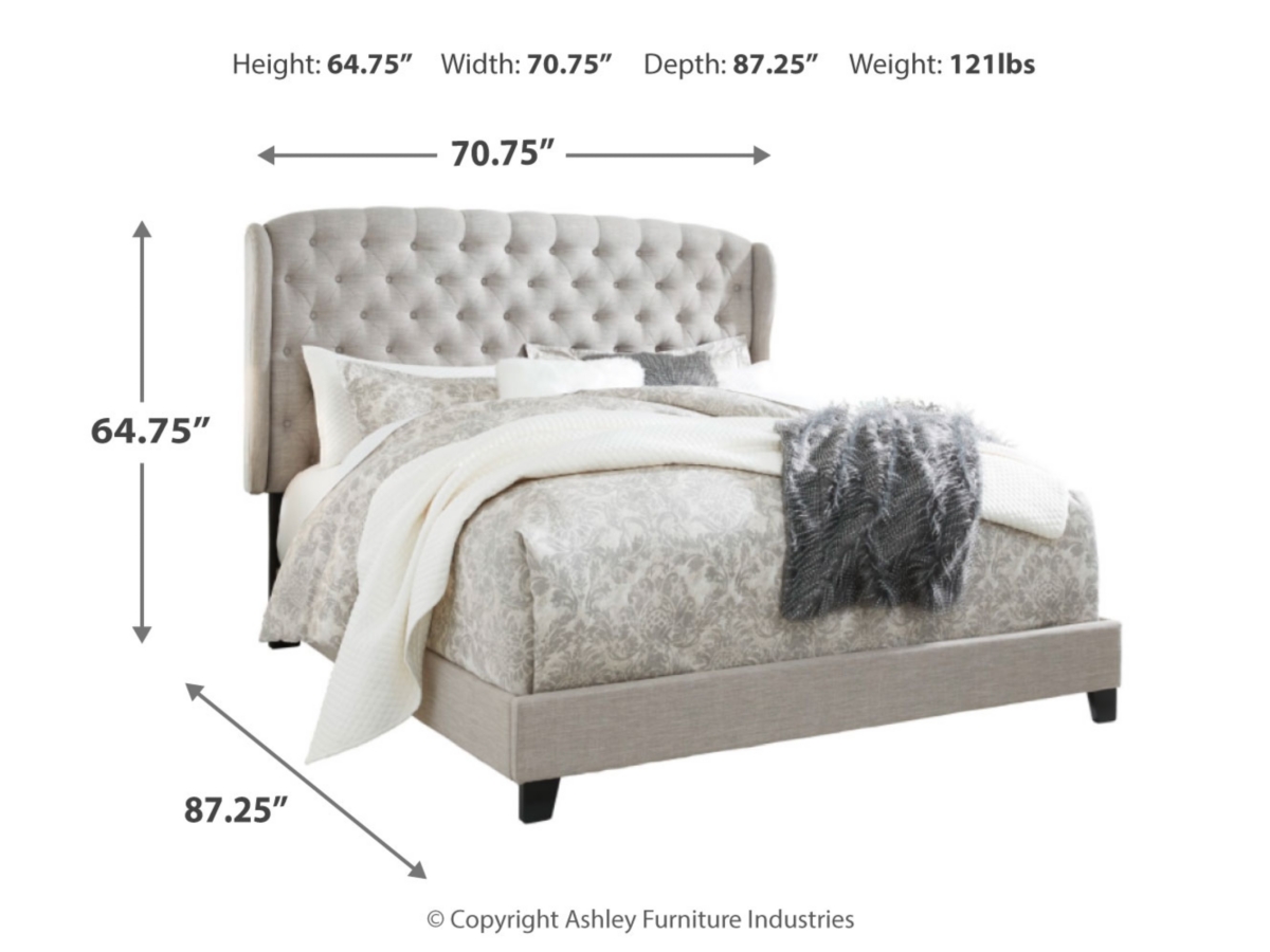 Ashley furniture deals upholstered bed frame