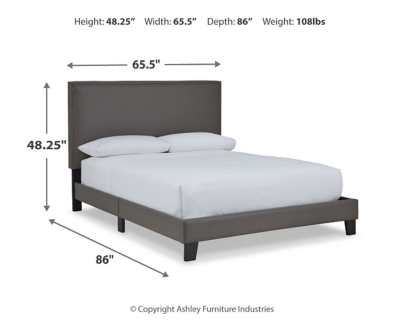 Mesling Queen Upholstered Bed, Gray, large
