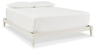 Tannally Queen Platform Bed, White, large