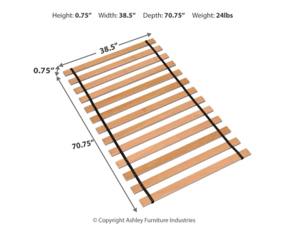 Platform Twin Roll Slat, Brown, large