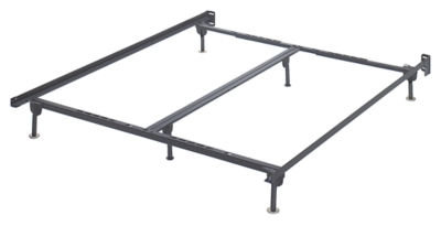 Frames and Rails Queen/King/California King Bolt on Metal Bed Frame, Metallic