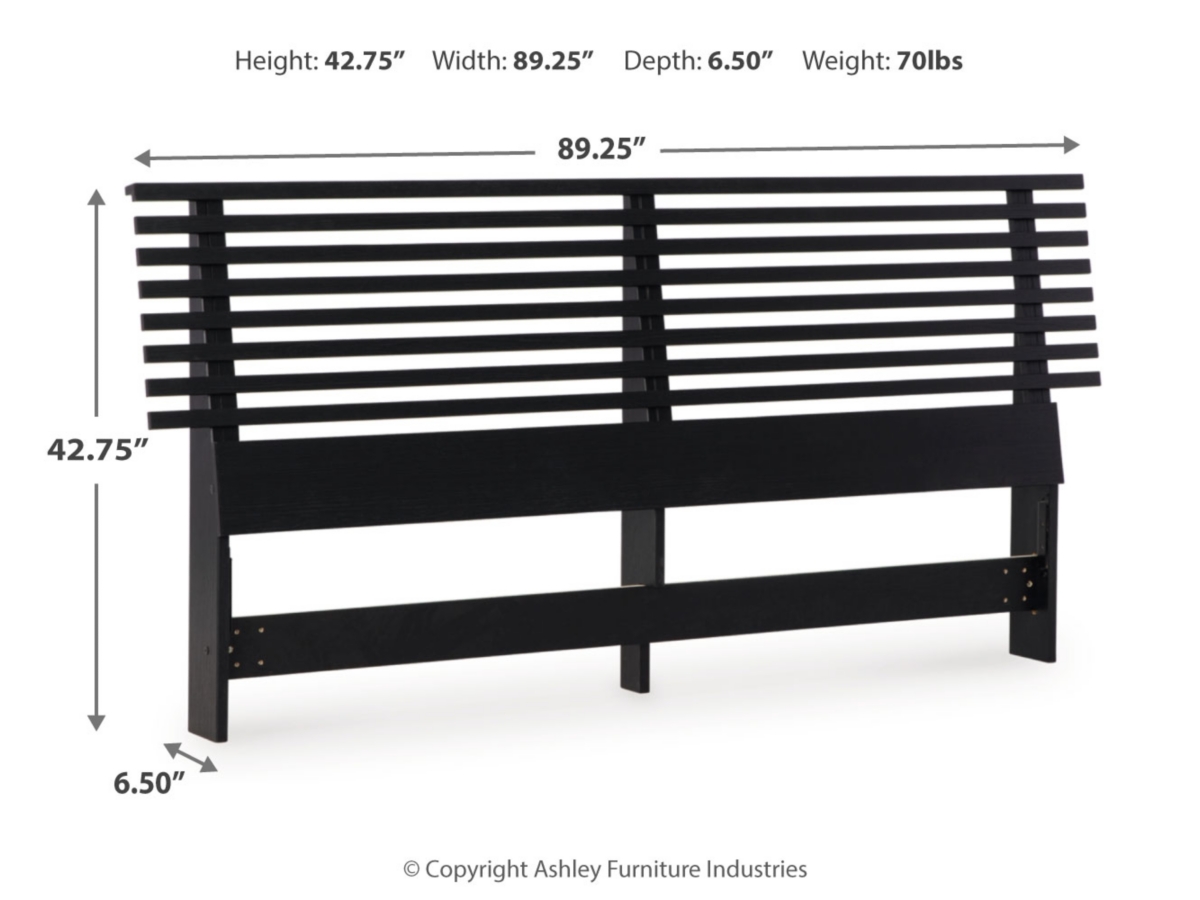 Danziar Slat Headboard - Black