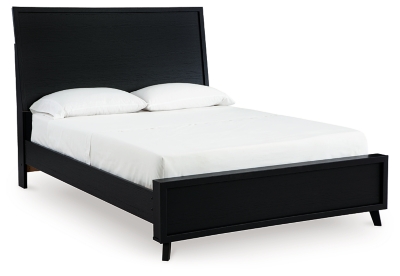 Danziar Queen Panel Bed, Black, large