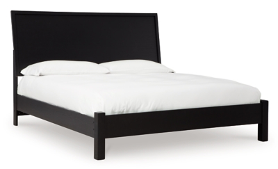 Danziar King Panel Bed, Black, large
