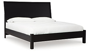 Danziar King Panel Bed, Black, large