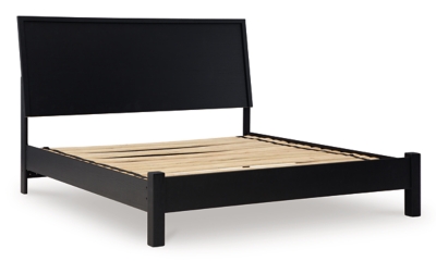 Danziar King Panel Bed, Black, large