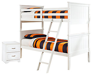 Lulu Twin Over Bunk Bed With 2, Ashley Furniture Triple Bunk Bedside