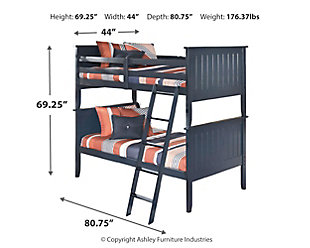 Leo 3 Piece Twin Over Bunk Bed, Ashley Bunk Bed Instructions