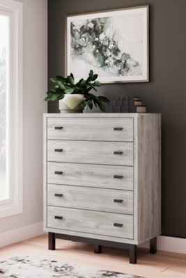 Vessalli 5 Drawer Chest of Drawers, Two-tone