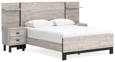 Vessalli Queen Panel Bed with Extensions, Gray, large