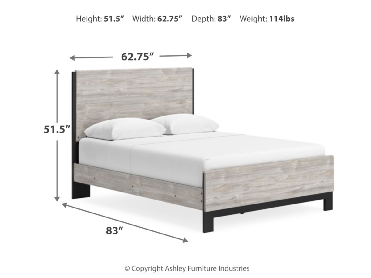 Vessalli Panel Bed - Gray