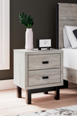 Vessalli 22 2 Drawer Charging Nightstand, Two-tone