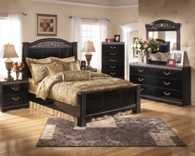 Ashley furniture deals gold bedroom set