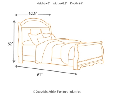 Fairbrooks Estate Queen Sleigh Bed Ashley Furniture Homestore