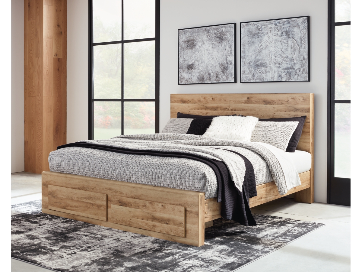 Hyanna King Storage Bed - Tan Brown Hyanna King Storage Bed - Tan Brown