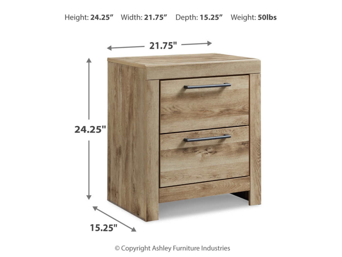Hyanna Nightstand - Tan Brown