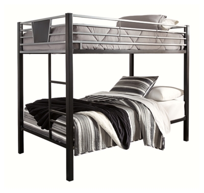 bunk bed with mattress set