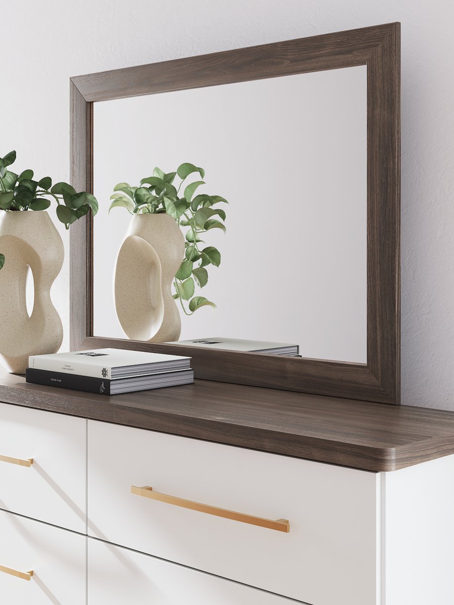 Cama Mazilar Queen tapizada con plataforma, cómoda y espejo - image 17