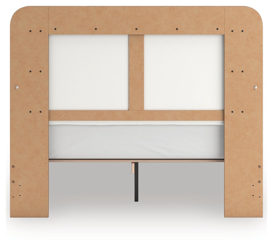 Cama Mazilar Queen tapizada con plataforma, cómoda y espejo - image 13