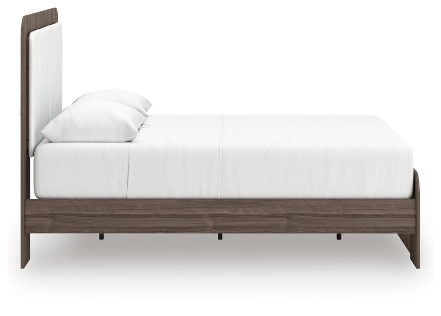 Cama Mazilar Queen tapizada con plataforma, cómoda y espejo - image 12