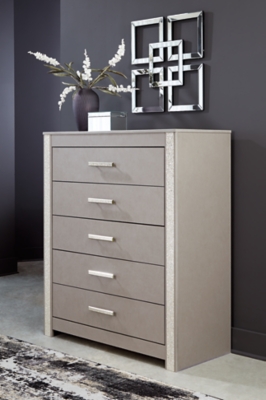 B1145-345 Surancha 5 Drawer Chest of Drawers, Gray sku B1145-345