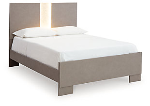 Surancha Full Panel Bed, Gray, large