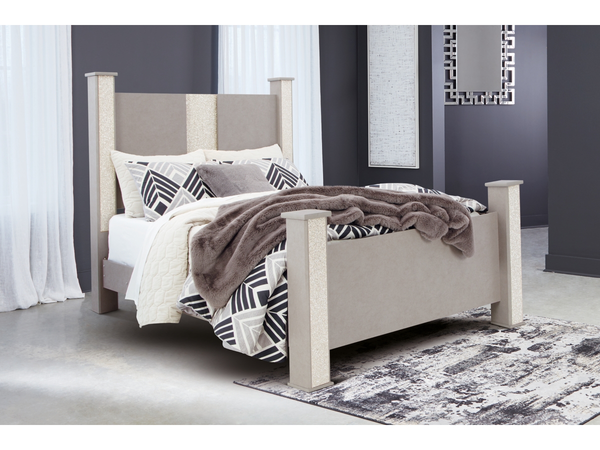Surancha Poster Bed - Gray Surancha Poster Bed - Gray