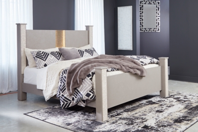 Surancha King Poster Bed, Gray