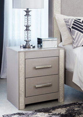 Surancha 24 2 Drawer Charging Nightstand, Gray