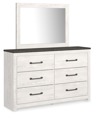 Gerridan Dresser and Mirror, White/Gray, large