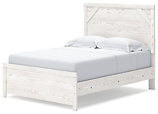 Gerridan Full Panel Bed, White/Gray, rollover