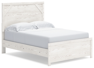 Gerridan Full Panel Bed, White/Gray, large