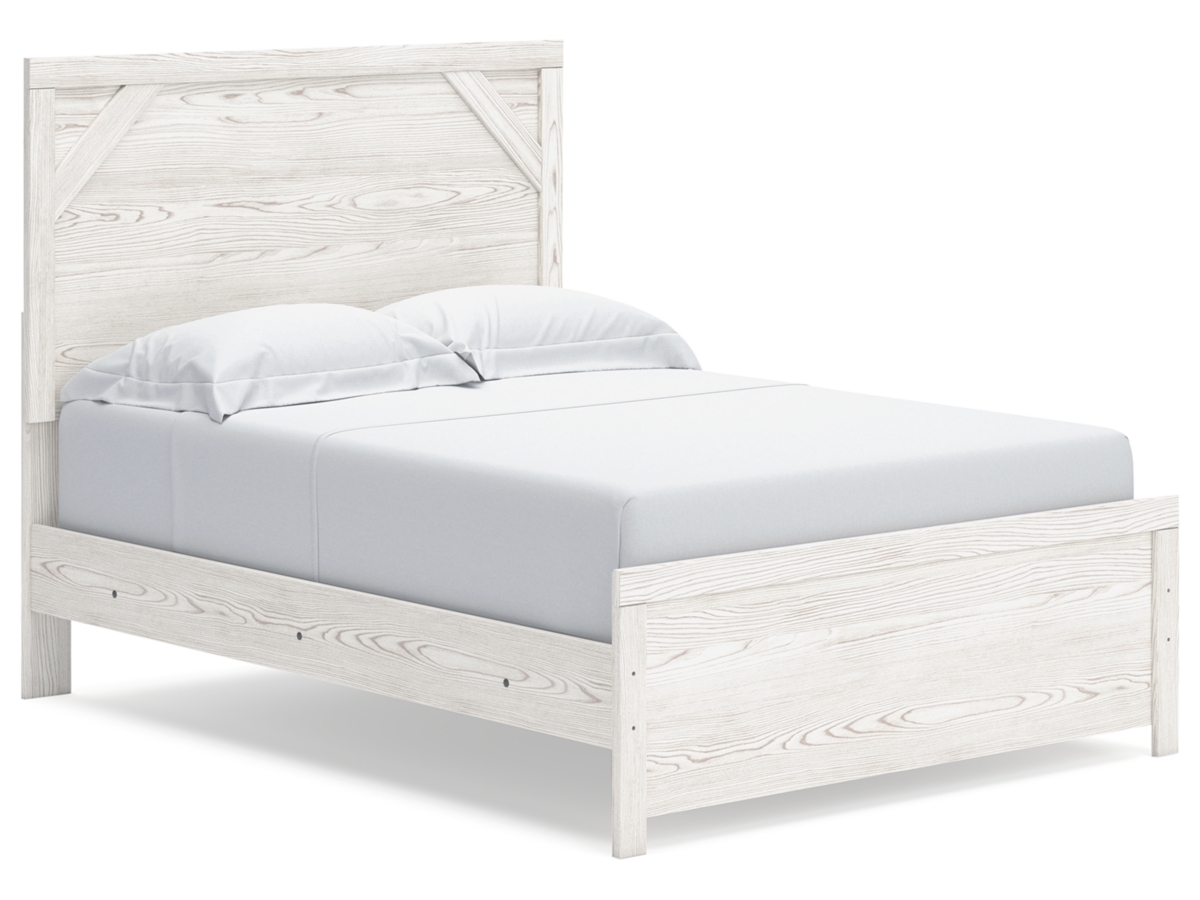 Gerridan Full Panel Bed - White/Gray