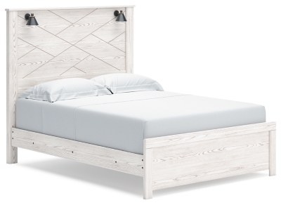Gerridan Queen Panel Bed, White/Gray, large