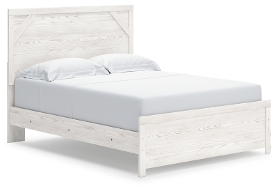 Gerridan Queen Panel Bed, White/Gray