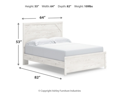 Gerridan Queen Panel Bed, White/Gray, large