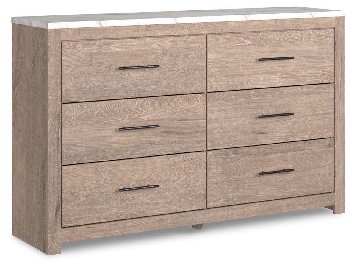 light brown 6 drawer dresser Baker 6-drawer Dresser Brown and Light Taupe