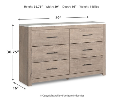 Senniberg Dresser, Light Brown/White, large